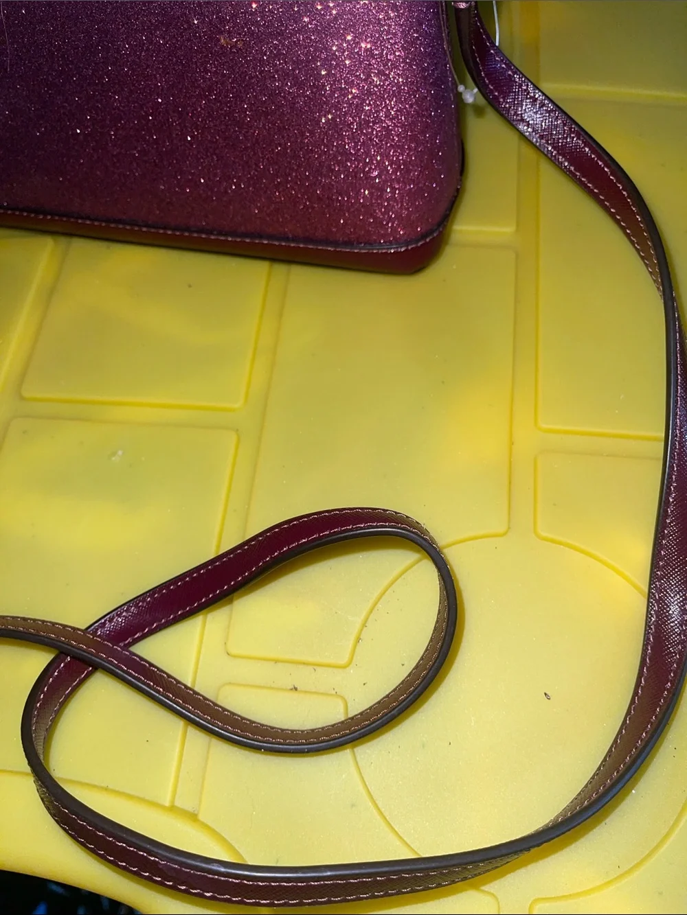 NWOT- kate spade plum glitter crossbody bag